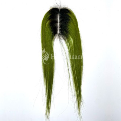 Vietnamese Hair Ombre Green Lace Closure